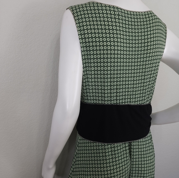 Max Studio Green Black Sleeveless Tie Dress Size L - Picture 8 of 13